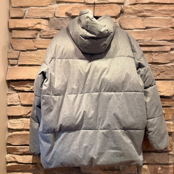 Okd Navy Frost-Free Textured Hooded Puffer Jacket Men's XL Tall - Picture 2 of 10